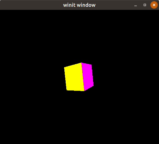 Cube rendered with vulkano